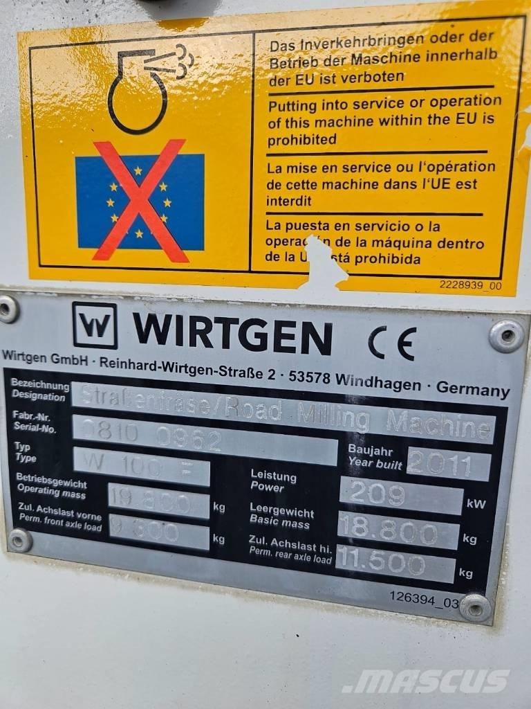 Wirtgen W 100 F Asfalta dzesēšanas iekārtas