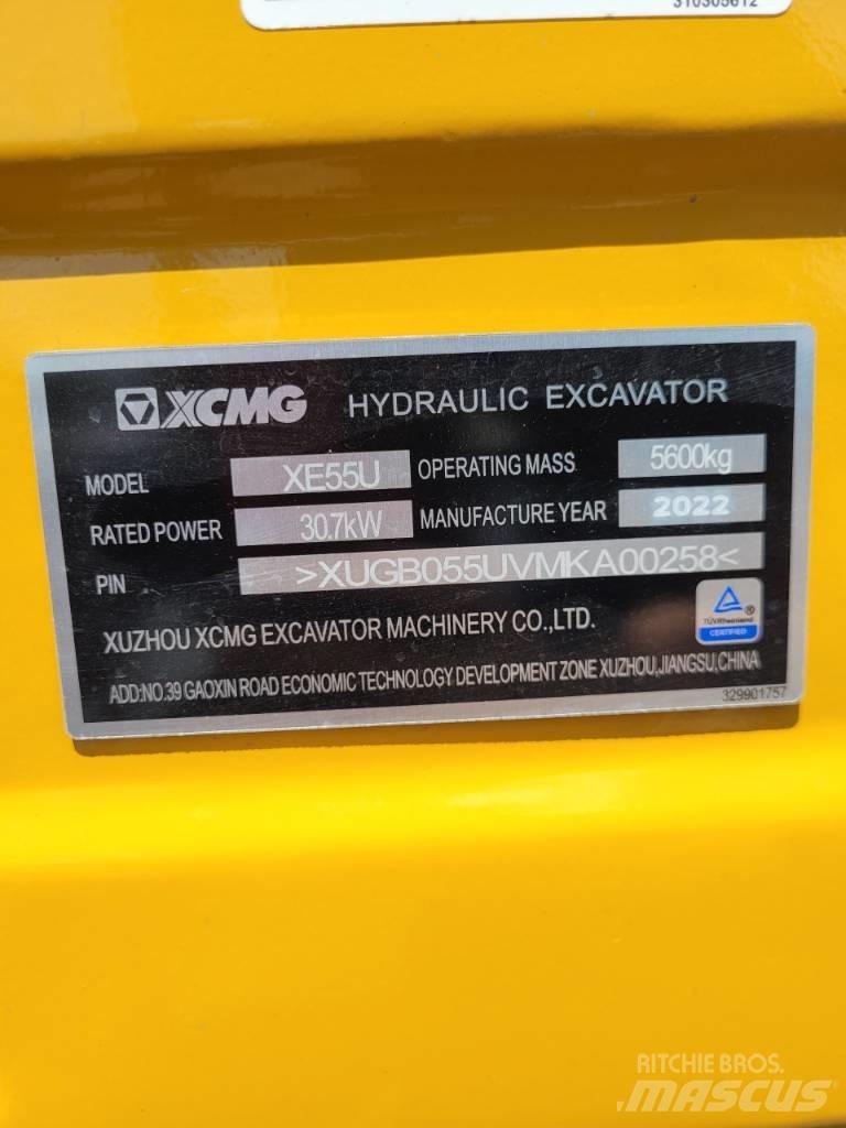XCMG XE55 U Mini ekskavatori < 7 t