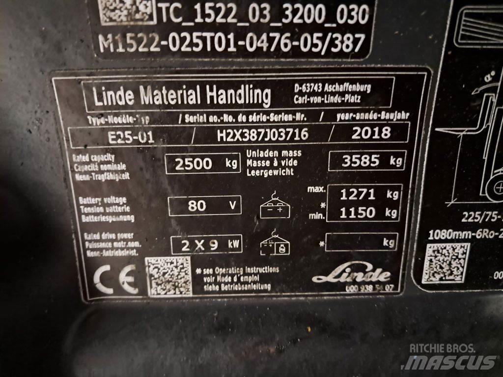 Linde E25-01 Elektriskie iekrāvēji