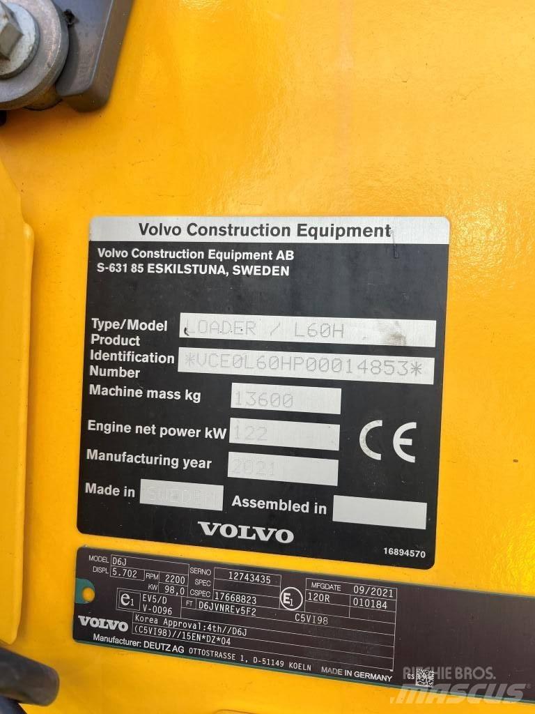 Volvo L60H Iekrāvēji uz riteņiem