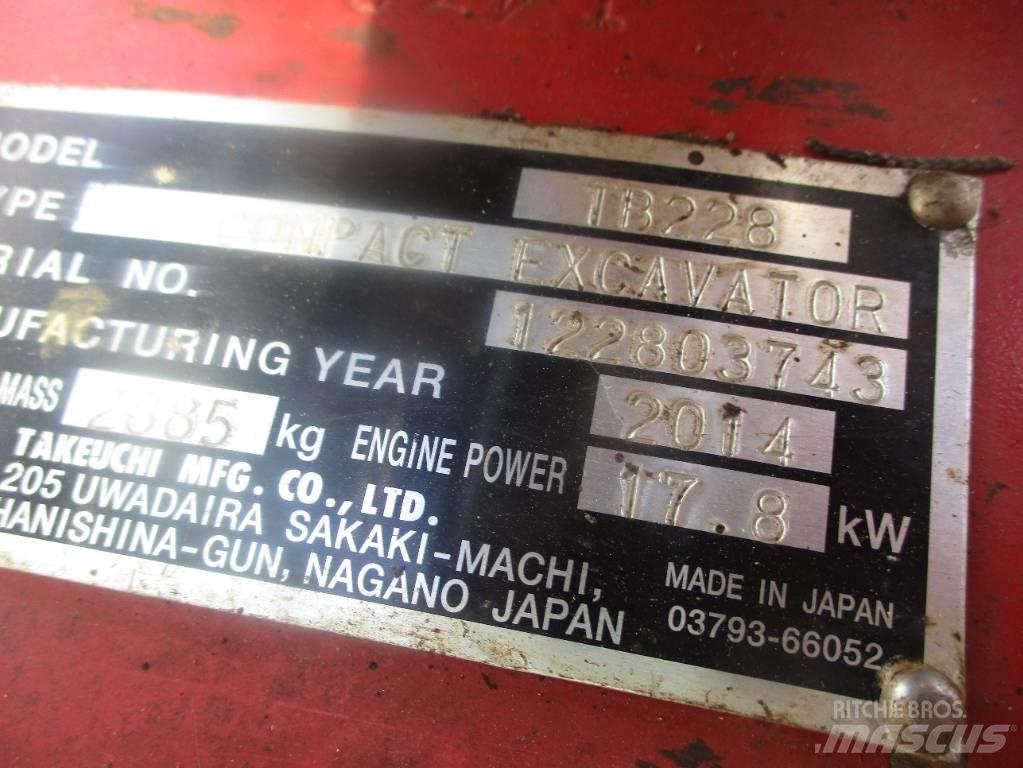 Takeuchi TB 228 Mini ekskavatori < 7 t