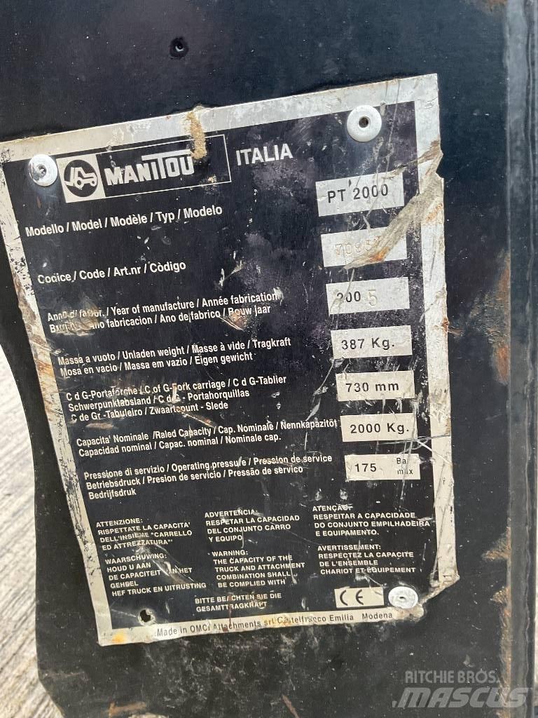 Manitou PT2000 Citas sastāvdaļas