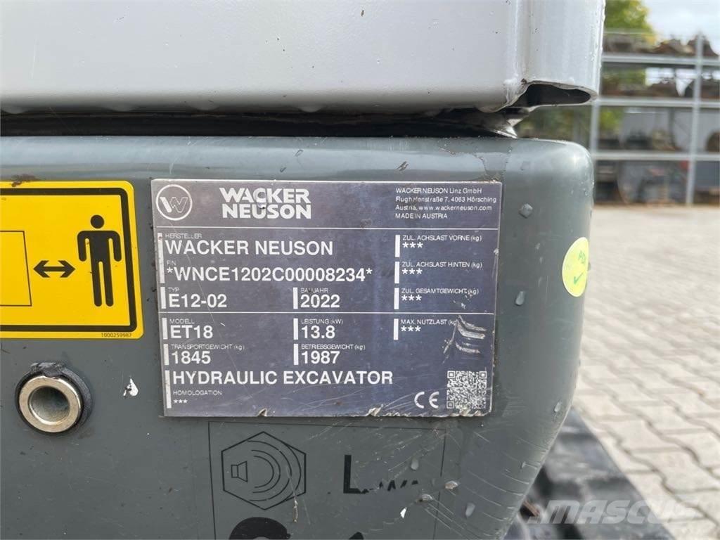 Wacker Neuson ET18 Kāpurķēžu ekskavatori