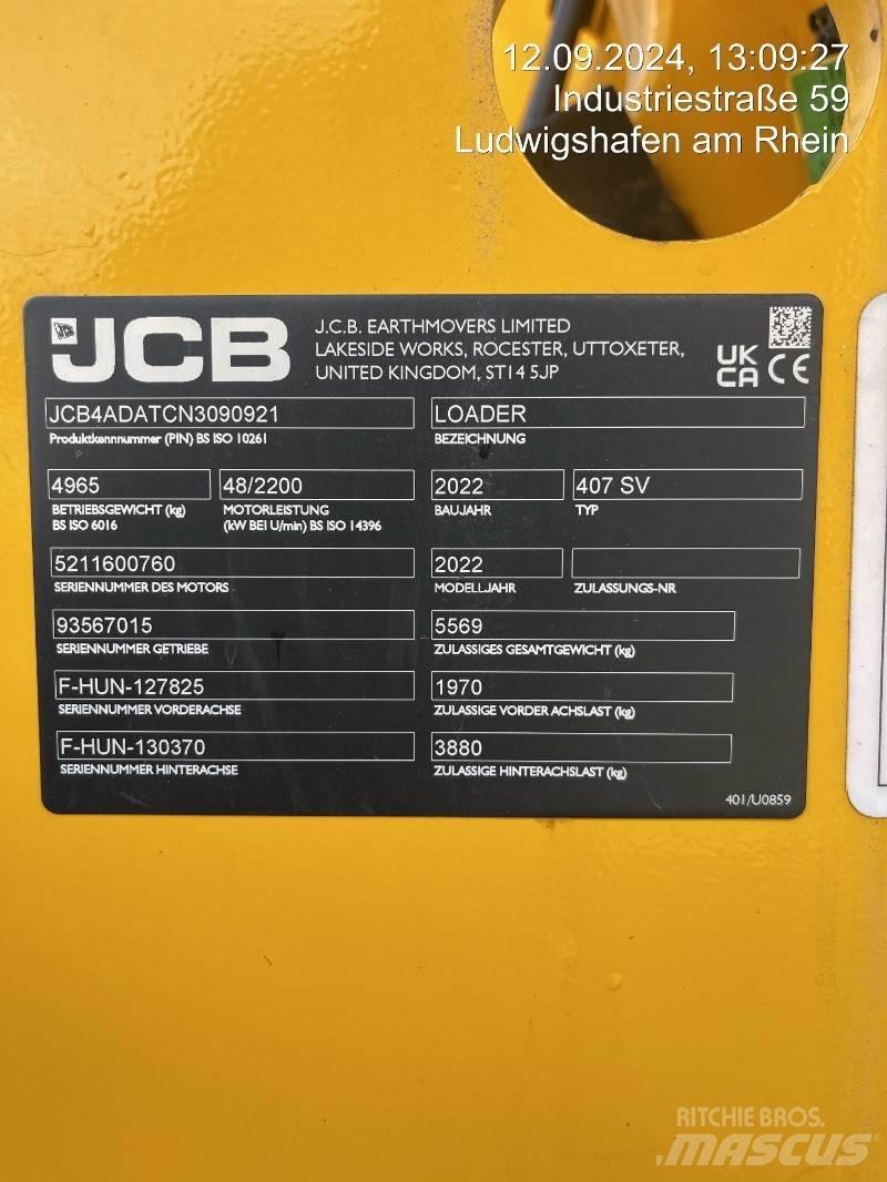 JCB 407 Iekrāvēji uz riteņiem