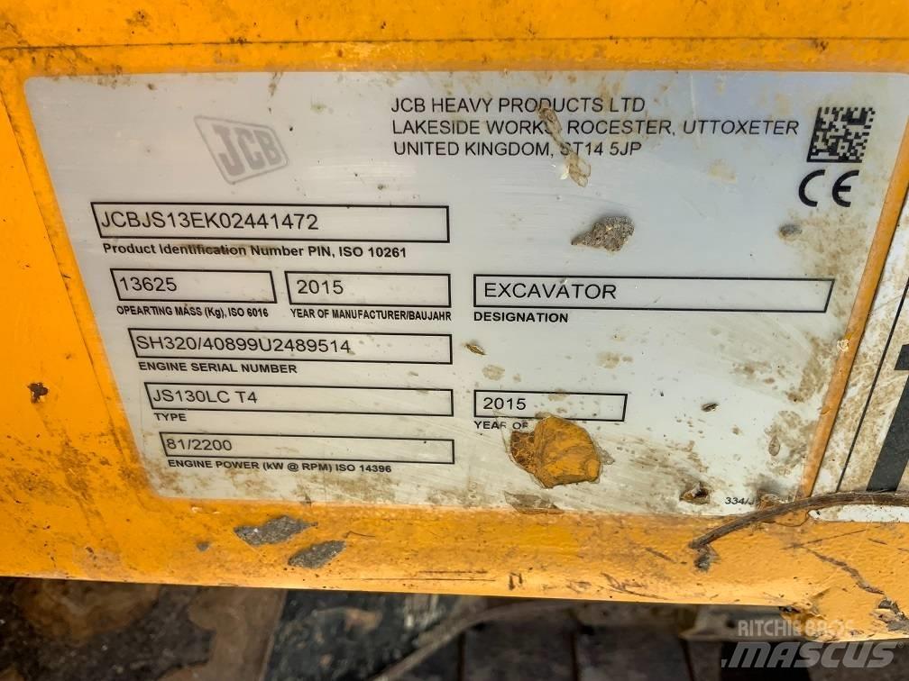 JCB JS 130 LC Kāpurķēžu ekskavatori