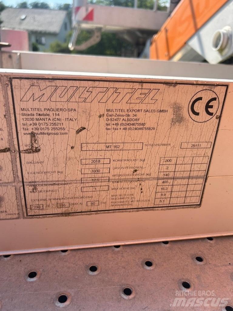 Multitel MT 162 Pacēlāji uz automašīnas bāzes