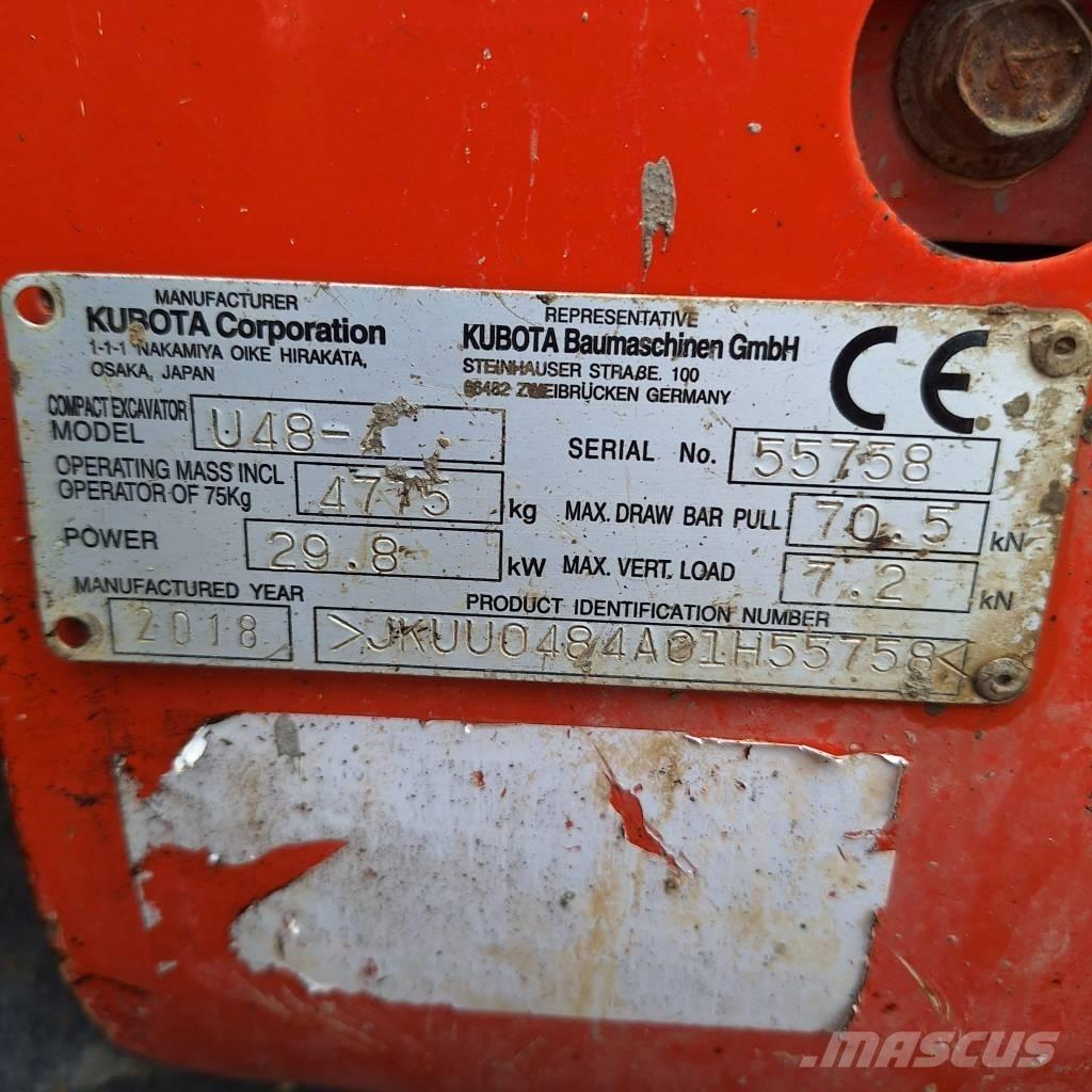 Kubota U 48-4 Mini ekskavatori < 7 t