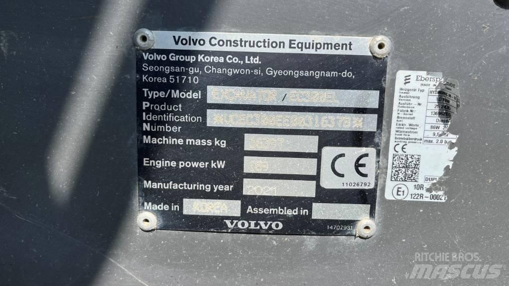 Volvo EC300EL Kāpurķēžu ekskavatori