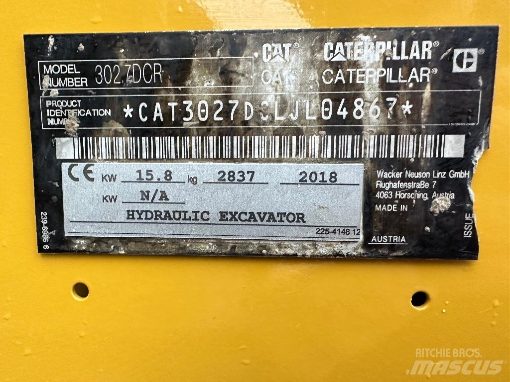 CAT 302.7 D CR Mini ekskavatori < 7 t