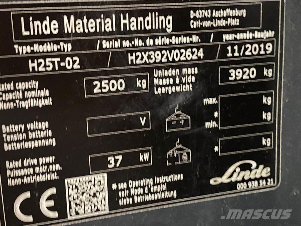 Linde H25T-02 LPG tehnika