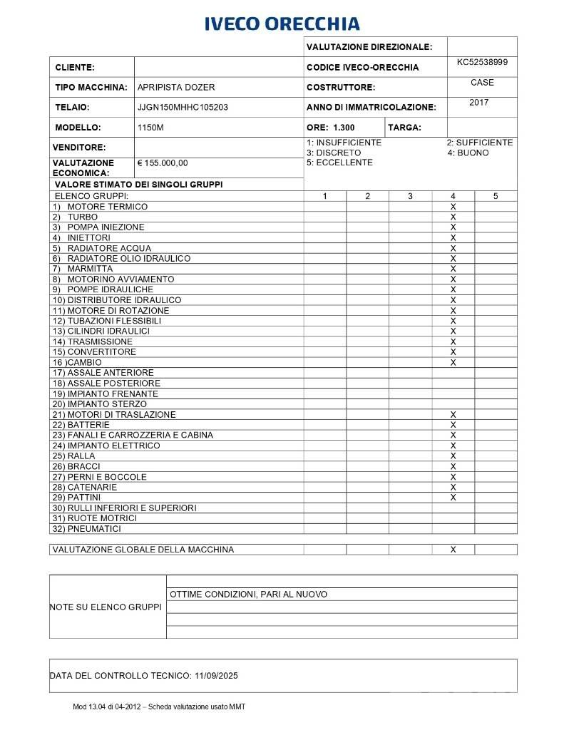 CASE 1150 M Kāpurķēžu buldozeri