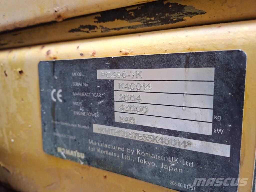 Komatsu PC 450-7 Kāpurķēžu ekskavatori