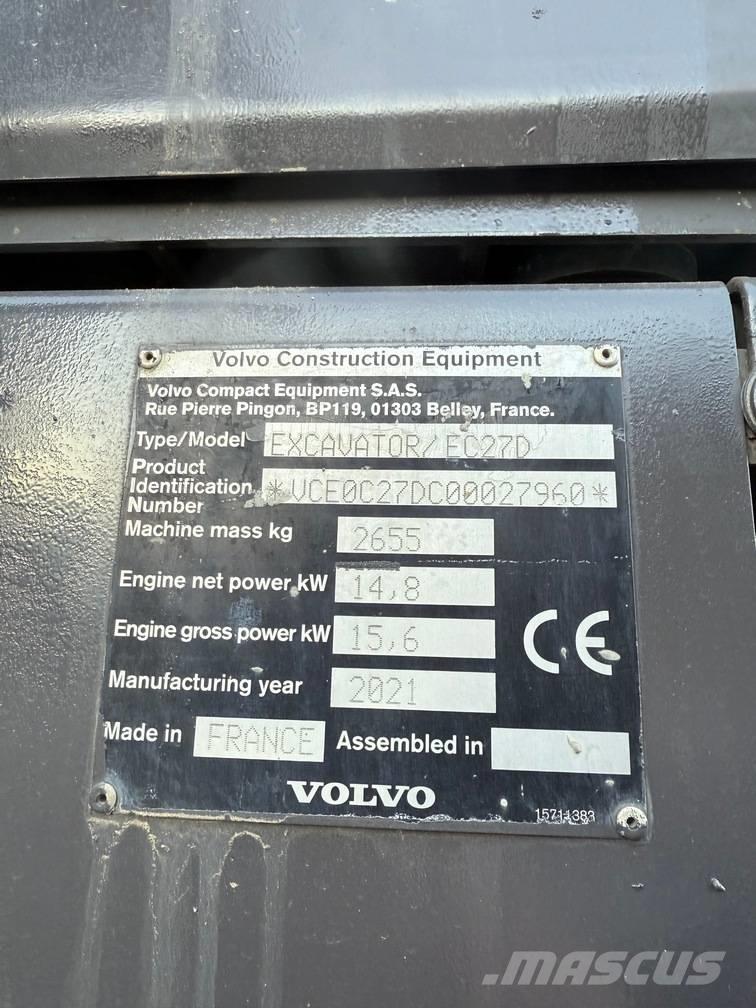 Volvo EC 27 D Mini ekskavatori < 7 t