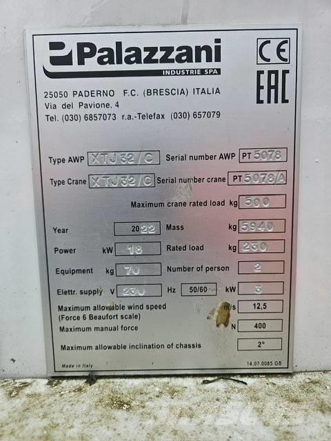 Palazzani XTJ 32C Citi pacēlāji un platformas