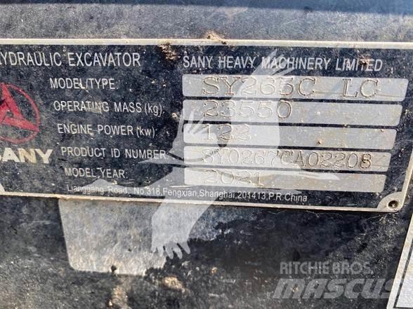 Sany SY265CLR Kāpurķēžu ekskavatori