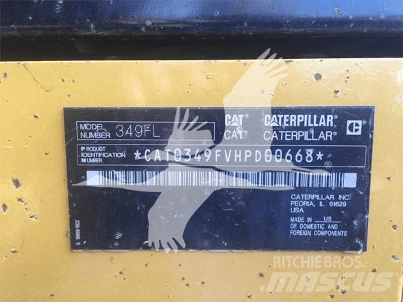 CAT 349FL Kāpurķēžu ekskavatori