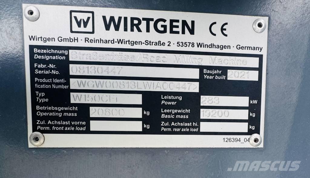 Wirtgen W 150 CFi Asfalta dzesēšanas iekārtas