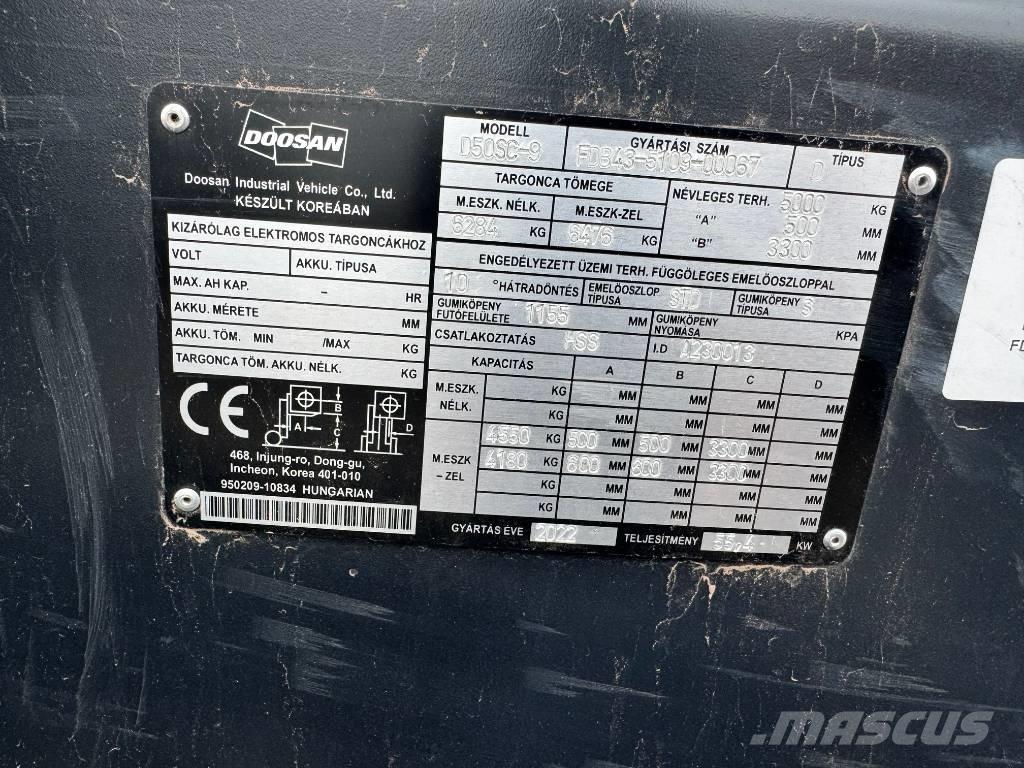 Doosan D 50,  130üó!!! 5t Tehnika ar dīzeļa dzinēju