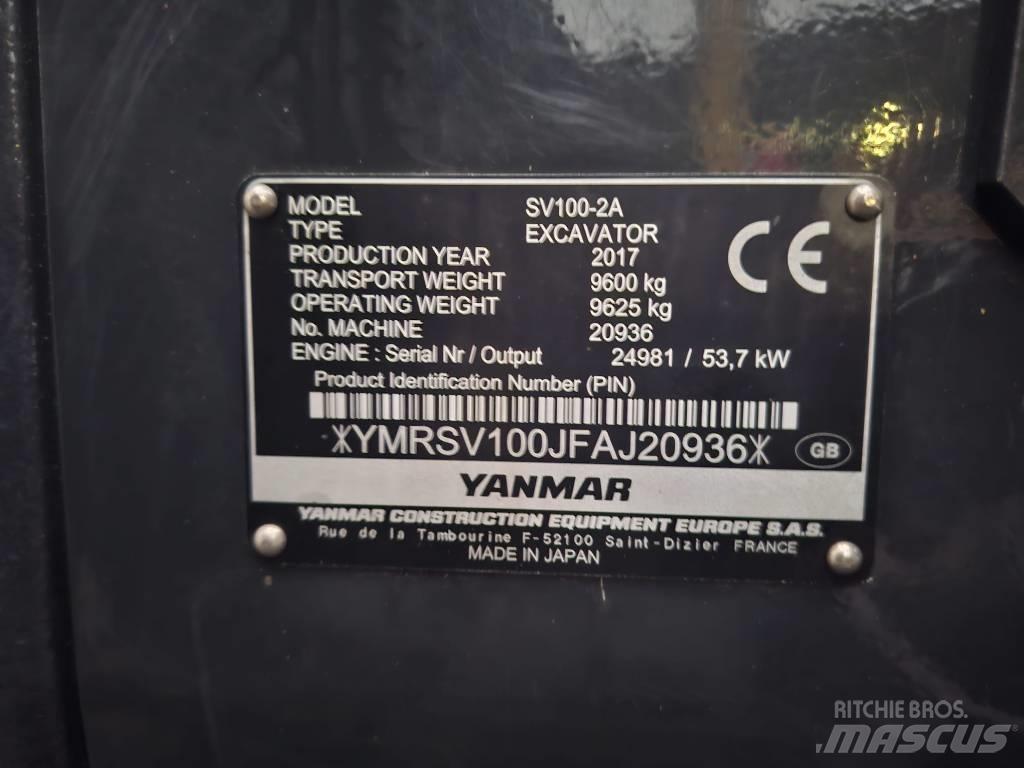 Yanmar SV 100-2A Vidēja lieluma ekskavatori 7 t - 12 t