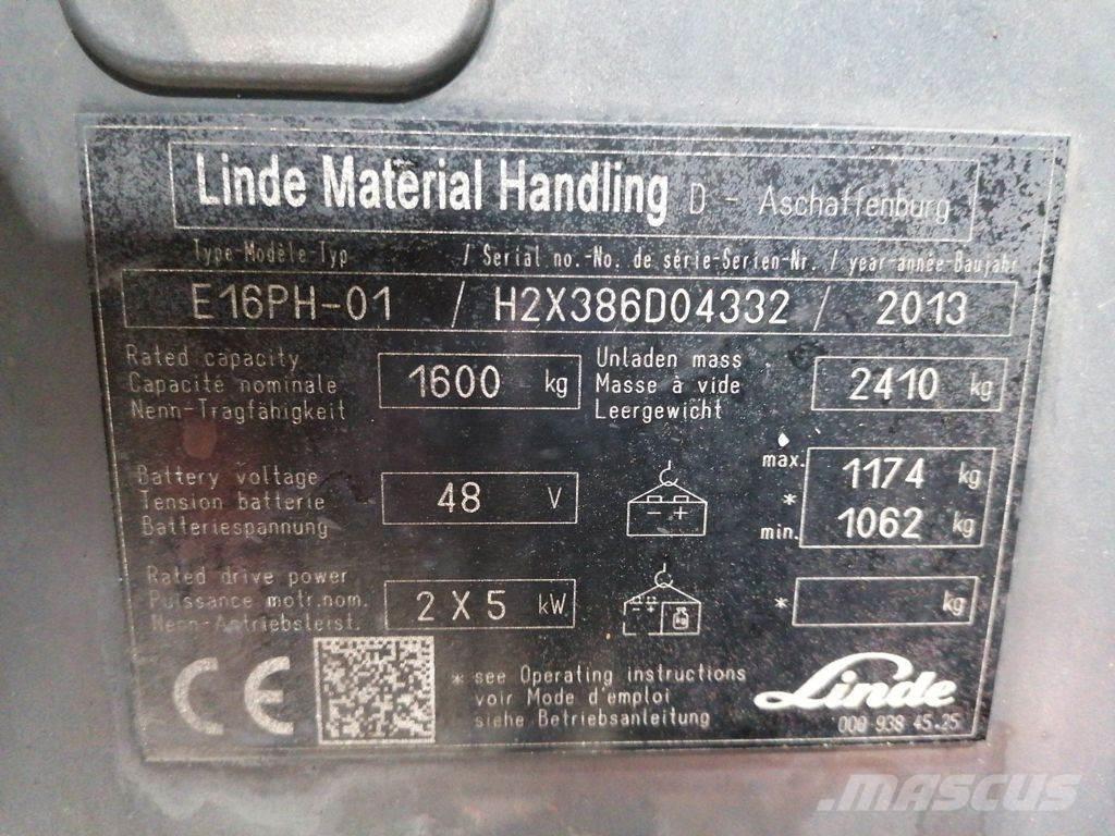Linde E16PH-01 Elektriskie iekrāvēji