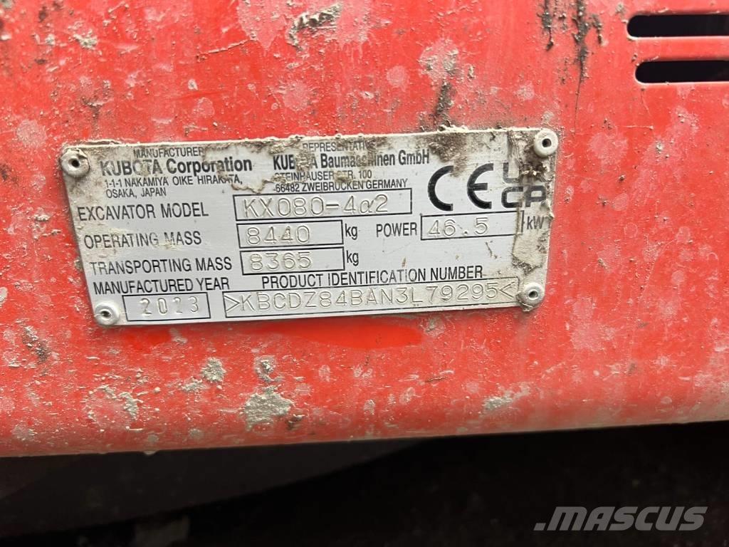 Kubota KX 080-4 A2 Mini ekskavatori < 7 t