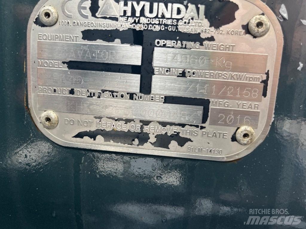 Hyundai HW140 Ekskavatori uz riteņiem