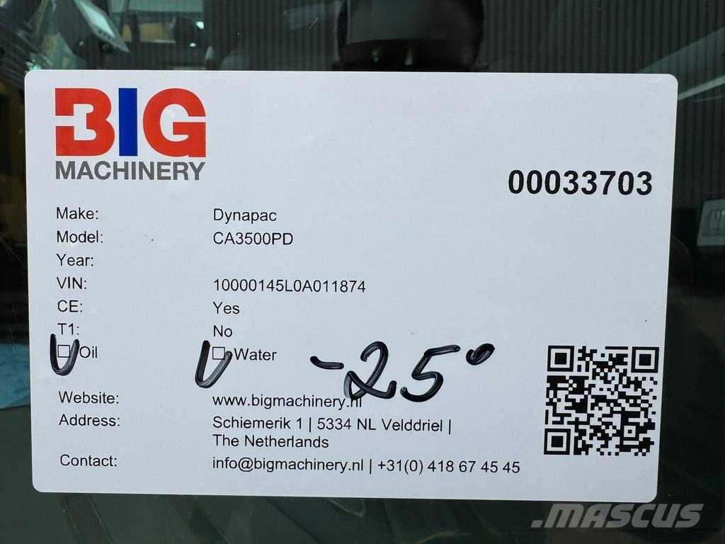 Dynapac CA3500PD Vienvalča grunts veltņi