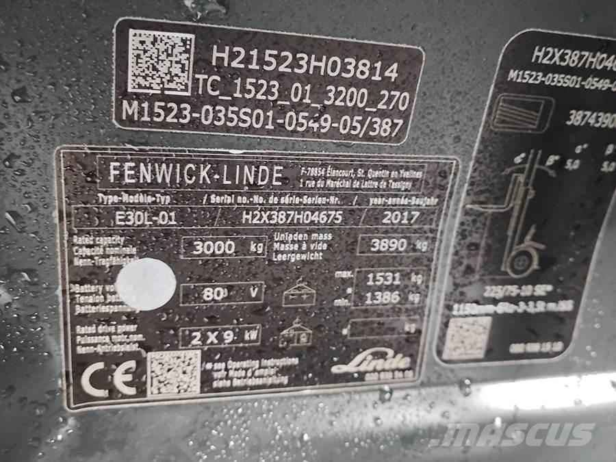 Linde E30L-01 Elektriskie iekrāvēji