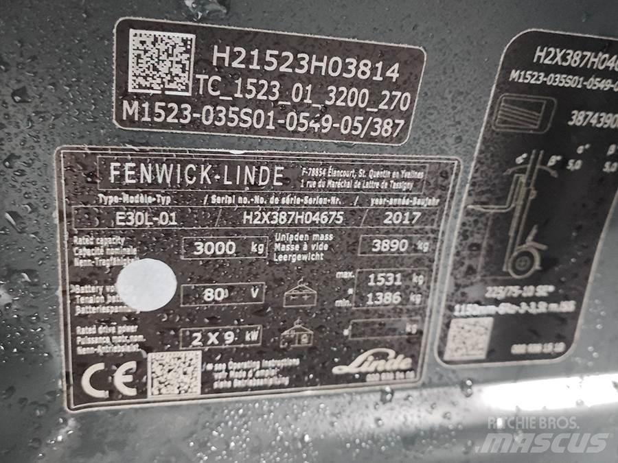 Linde E30L-01 Elektriskie iekrāvēji