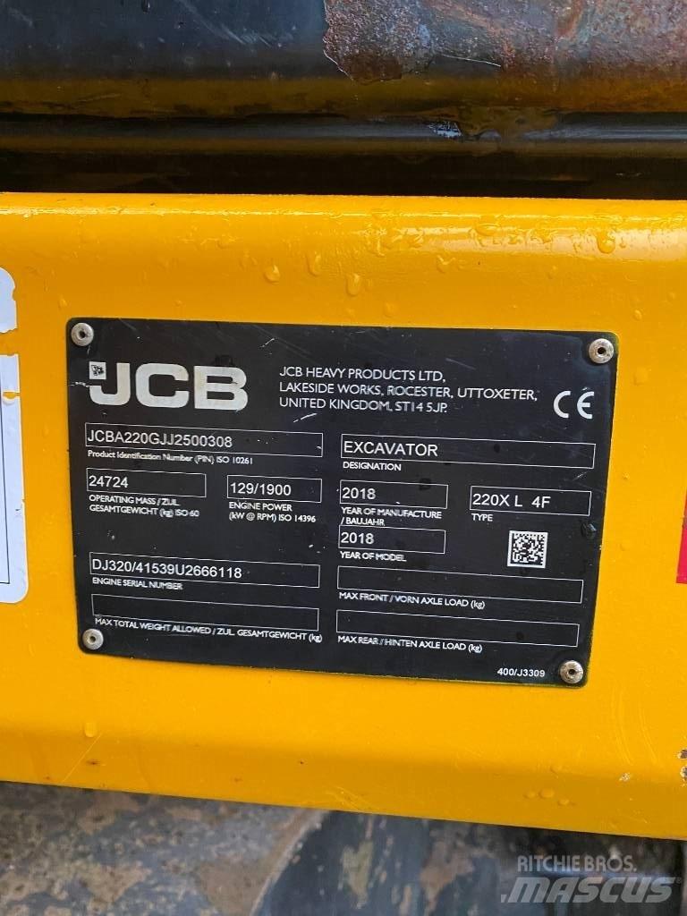 JCB 220 XL Kāpurķēžu ekskavatori