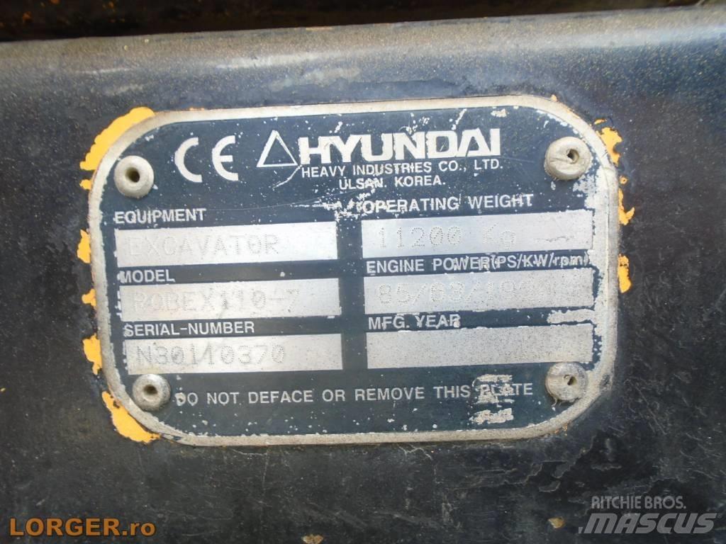 Hyundai Robex 110-7 Kāpurķēžu ekskavatori