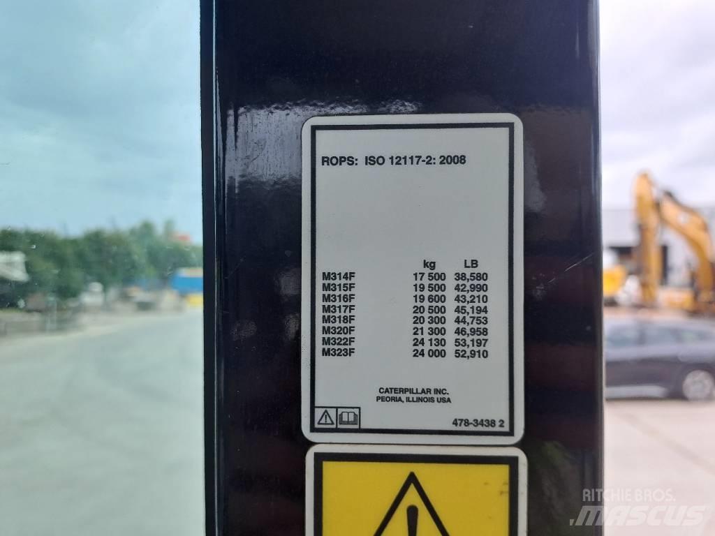 CAT M315F Ekskavatori uz riteņiem