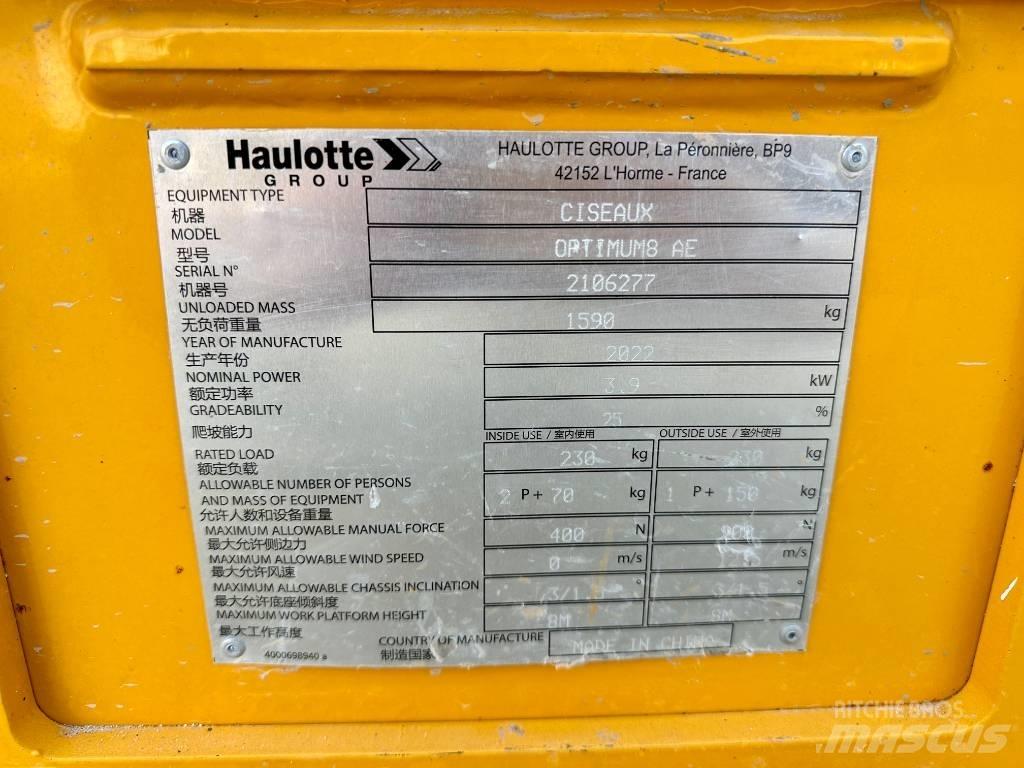 Haulotte OPTIMUM 8 Šķerveida pacēlāji