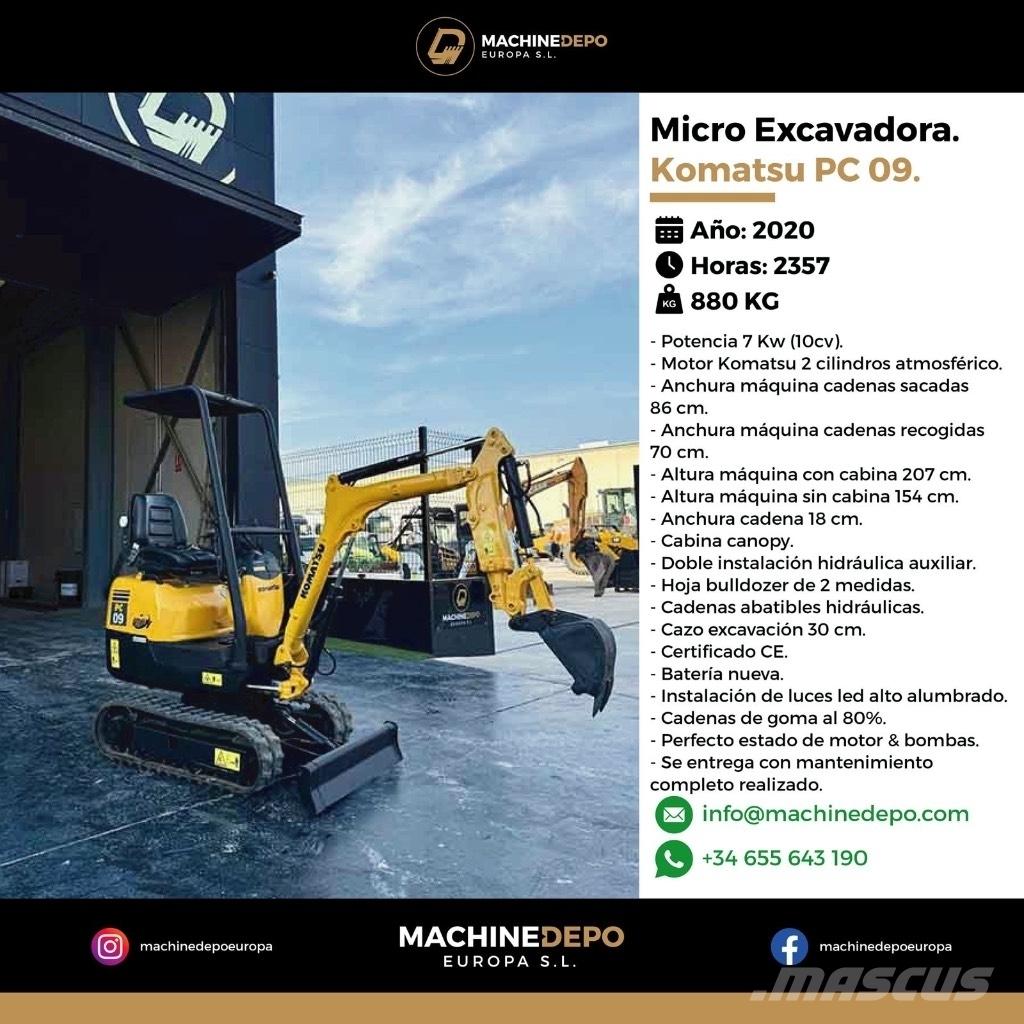 Komatsu PC 09-1 Mini ekskavatori < 7 t