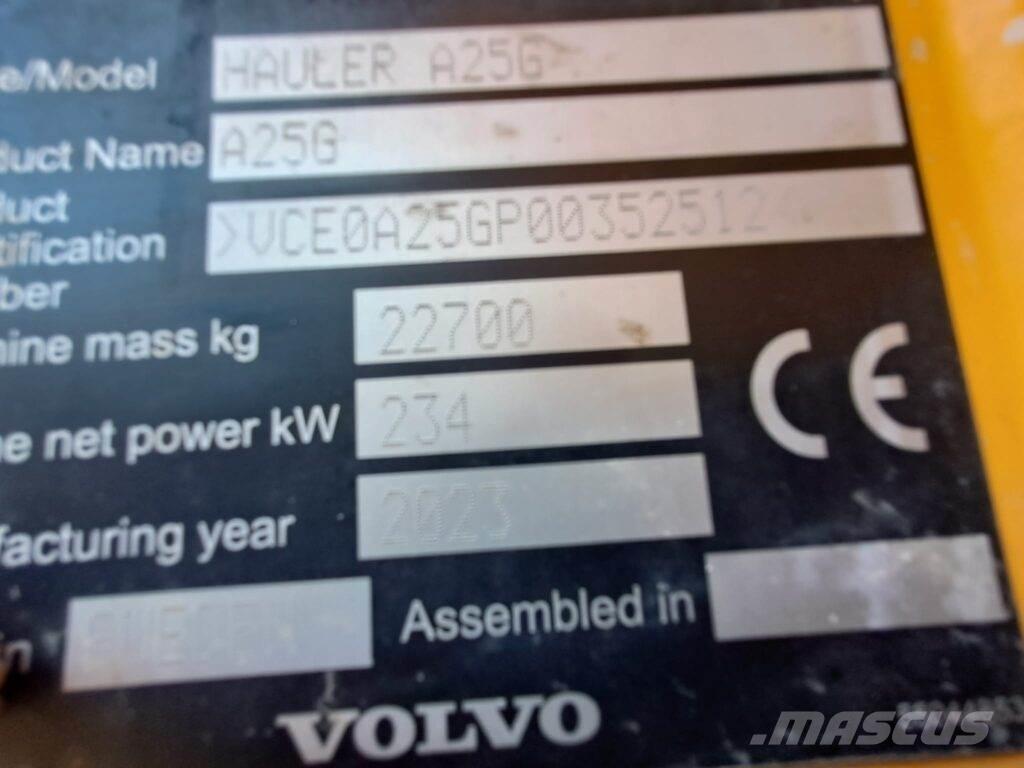 Volvo A25G Artikulētie pašizgāzēji