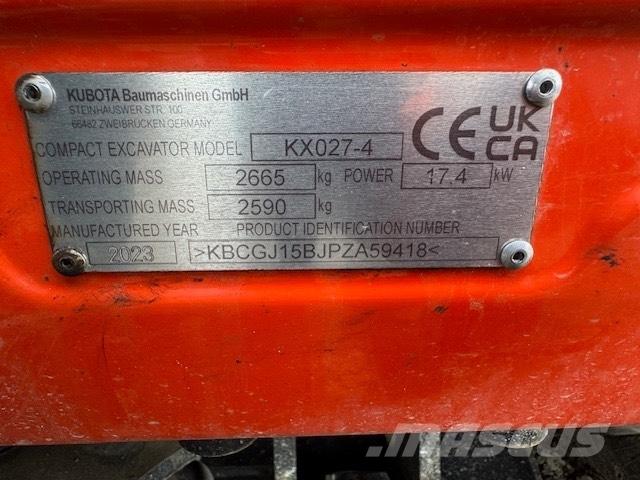 Kubota KX 027-4 Mini ekskavatori < 7 t