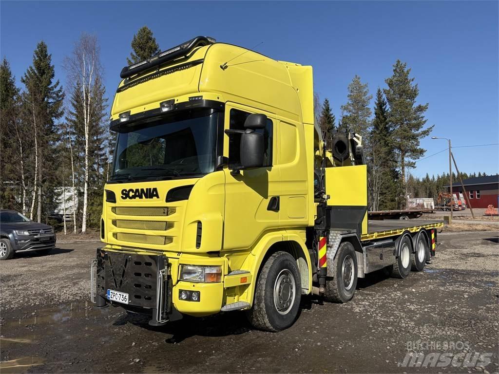 Scania R164G 8*4 Smagās mašīnas ar celtni