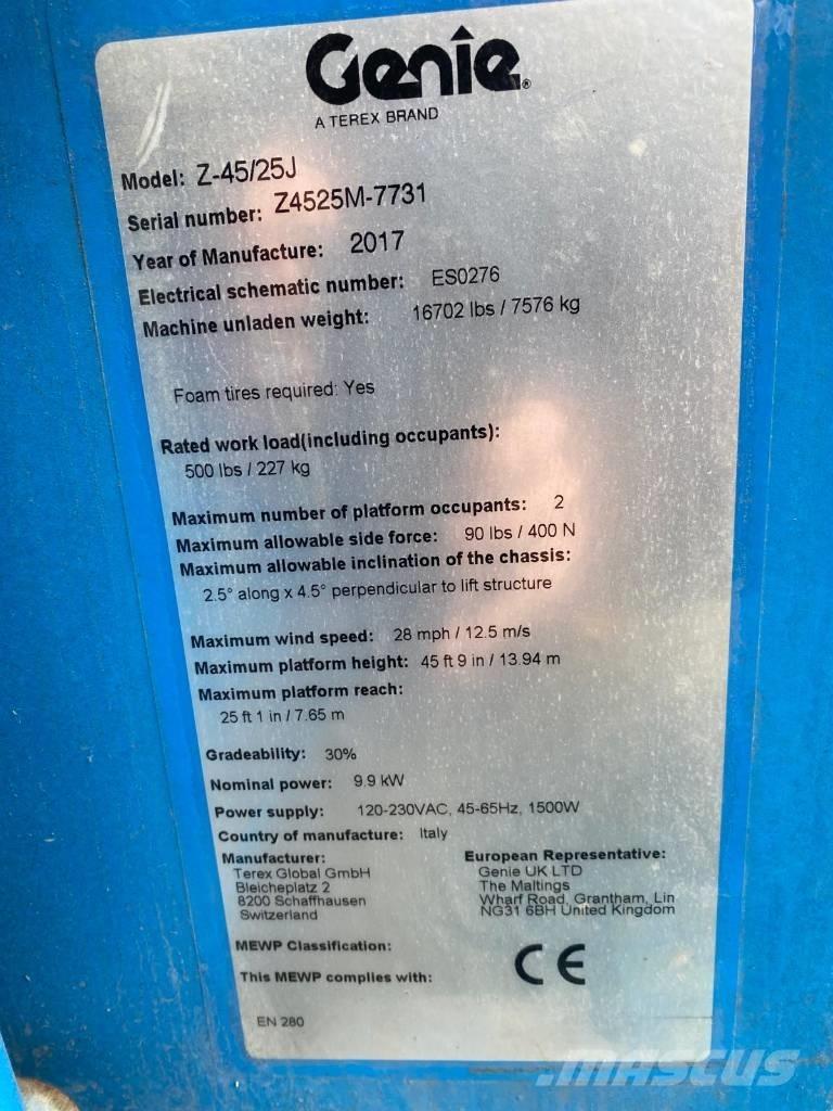 Genie Z 45/25 J BI Strēles pacēlāji