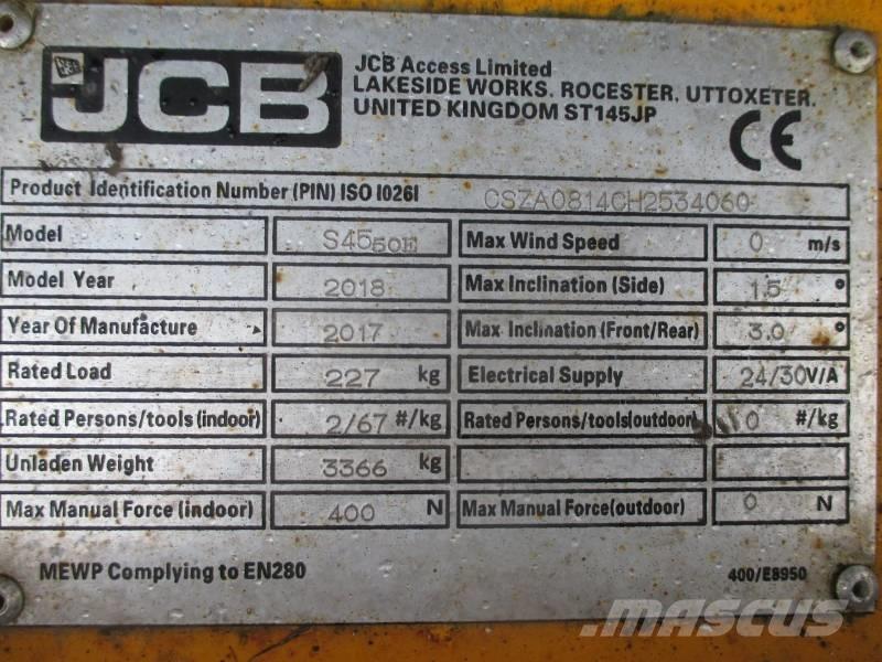 JCB S4550E Šķerveida pacēlāji