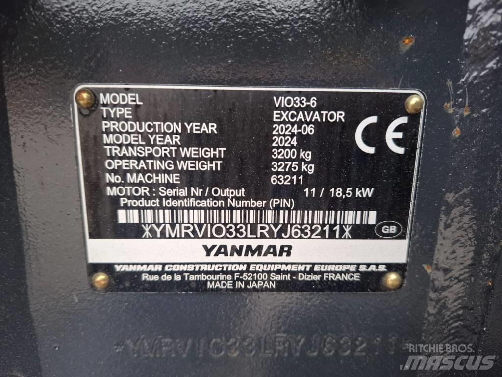 Yanmar Vio 33-6 Mini ekskavatori < 7 t