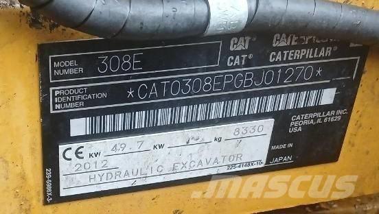 CAT 308 E CR Vidēja lieluma ekskavatori 7 t - 12 t