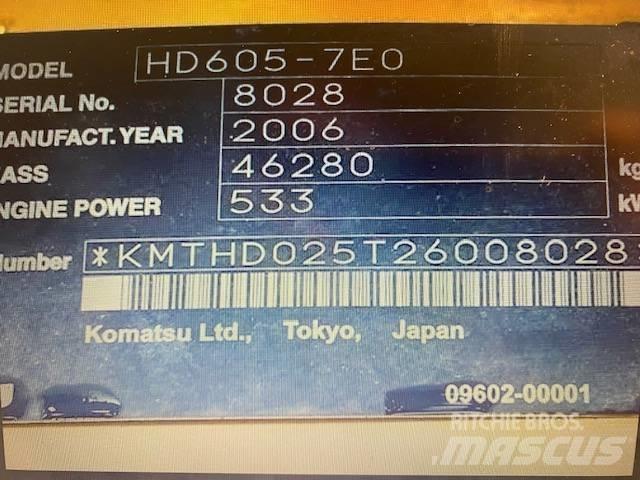 Komatsu HD 605-7 Karjeras kravas automašīnas