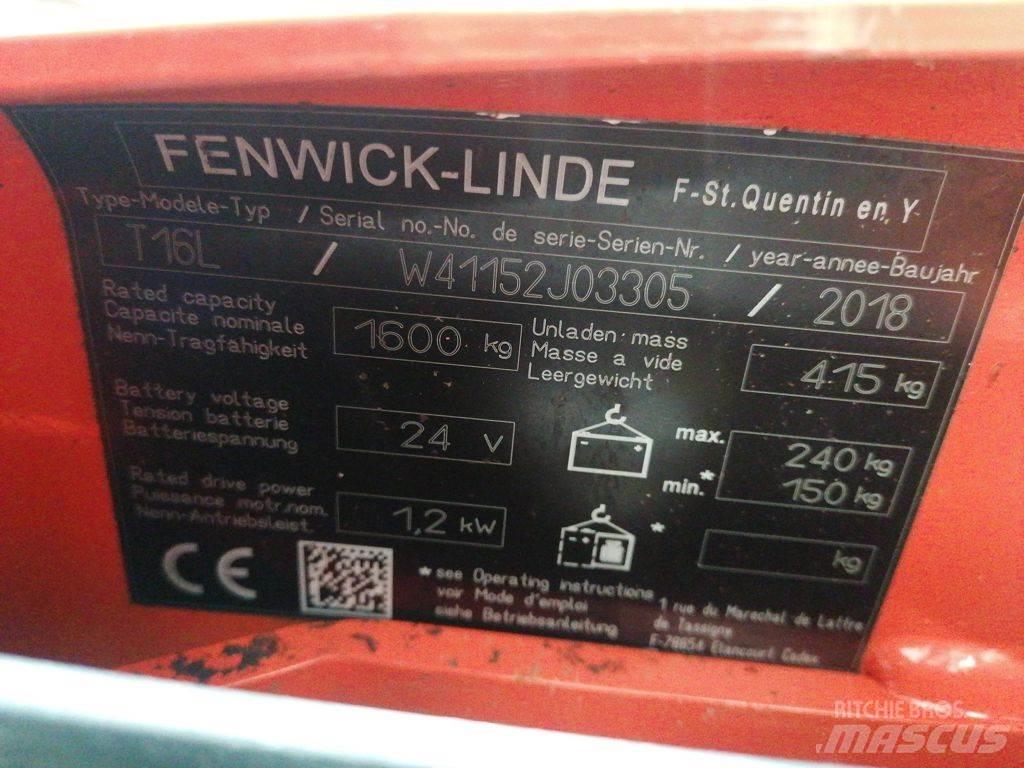 Linde T16L Zemie palešu pacēlāji