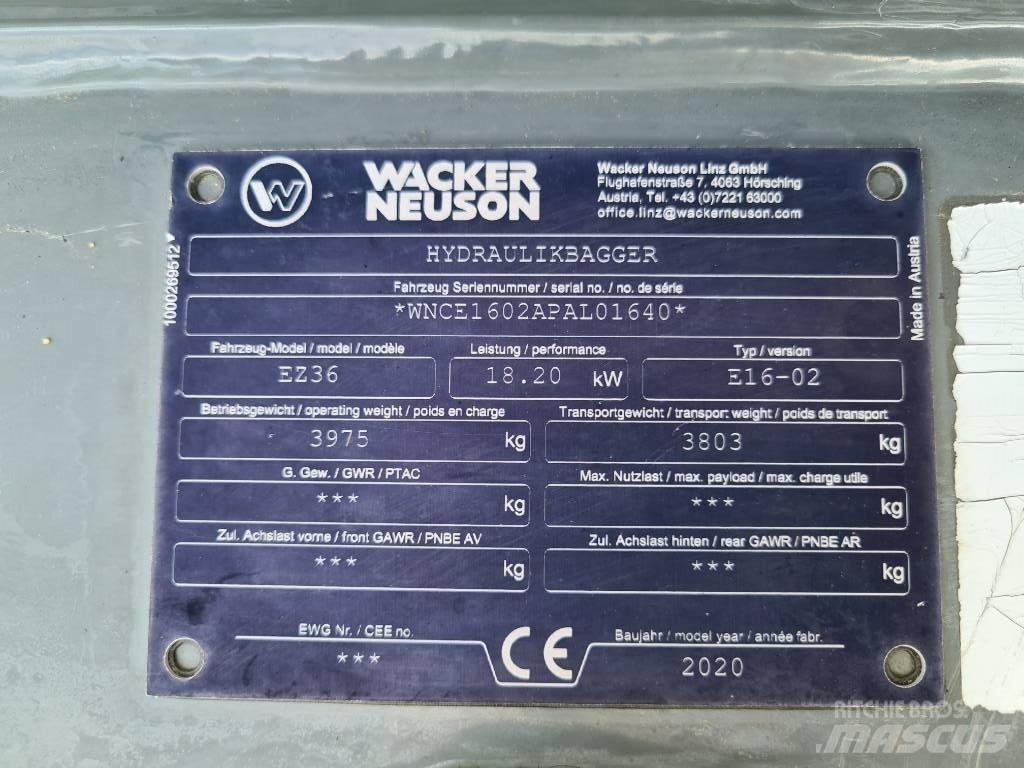 Wacker Neuson EZ36 Kāpurķēžu ekskavatori