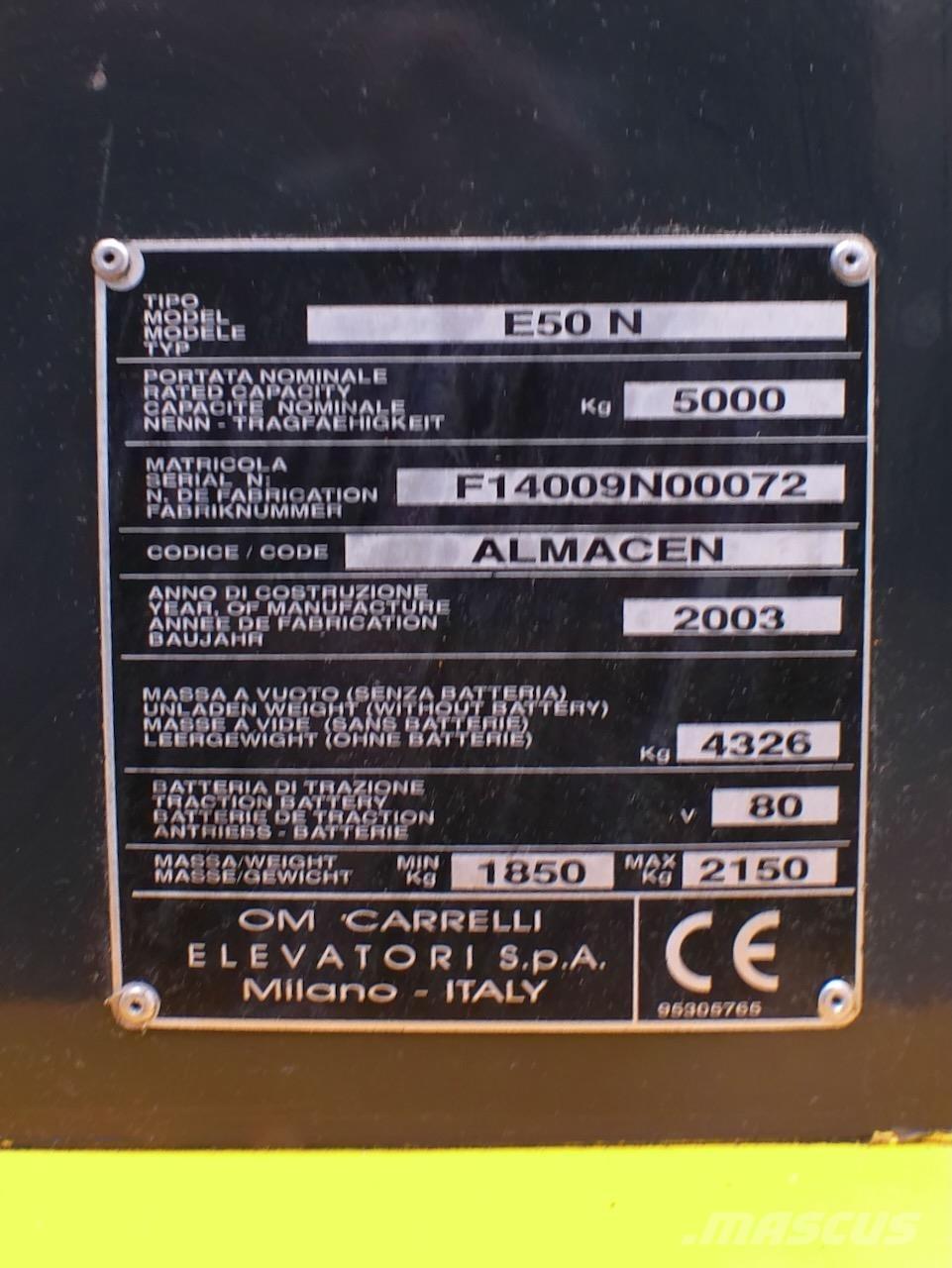 OM E50N Elektriskie iekrāvēji