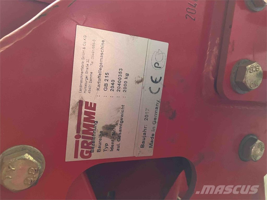 Grimme GB 215 Kartupeļu stādāmās mašīnas