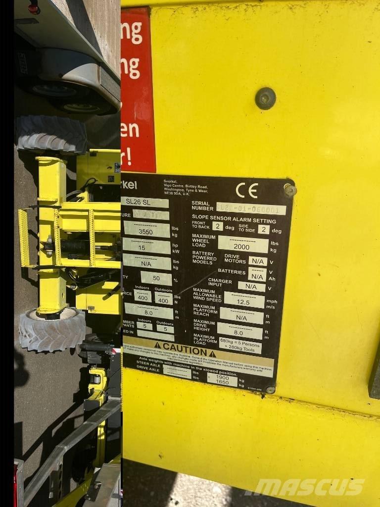 Snorkel SL 26 SL Šķerveida pacēlāji