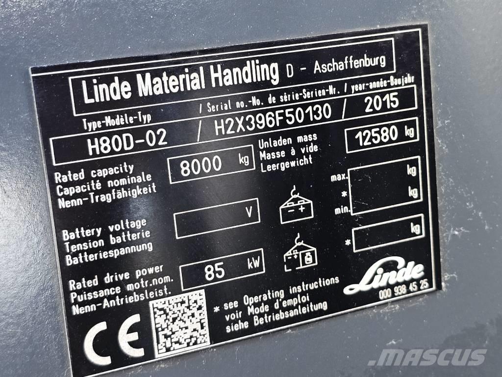 Linde H80D-02 Tehnika ar dīzeļa dzinēju