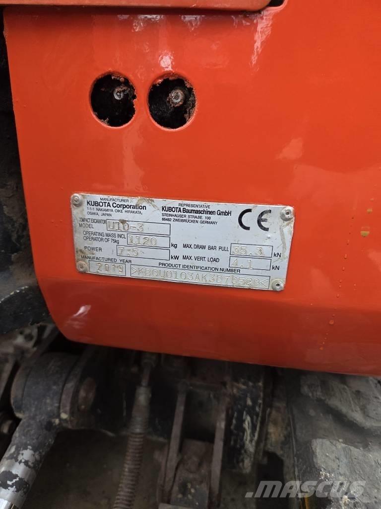 Kubota U 10-3 Mini ekskavatori < 7 t