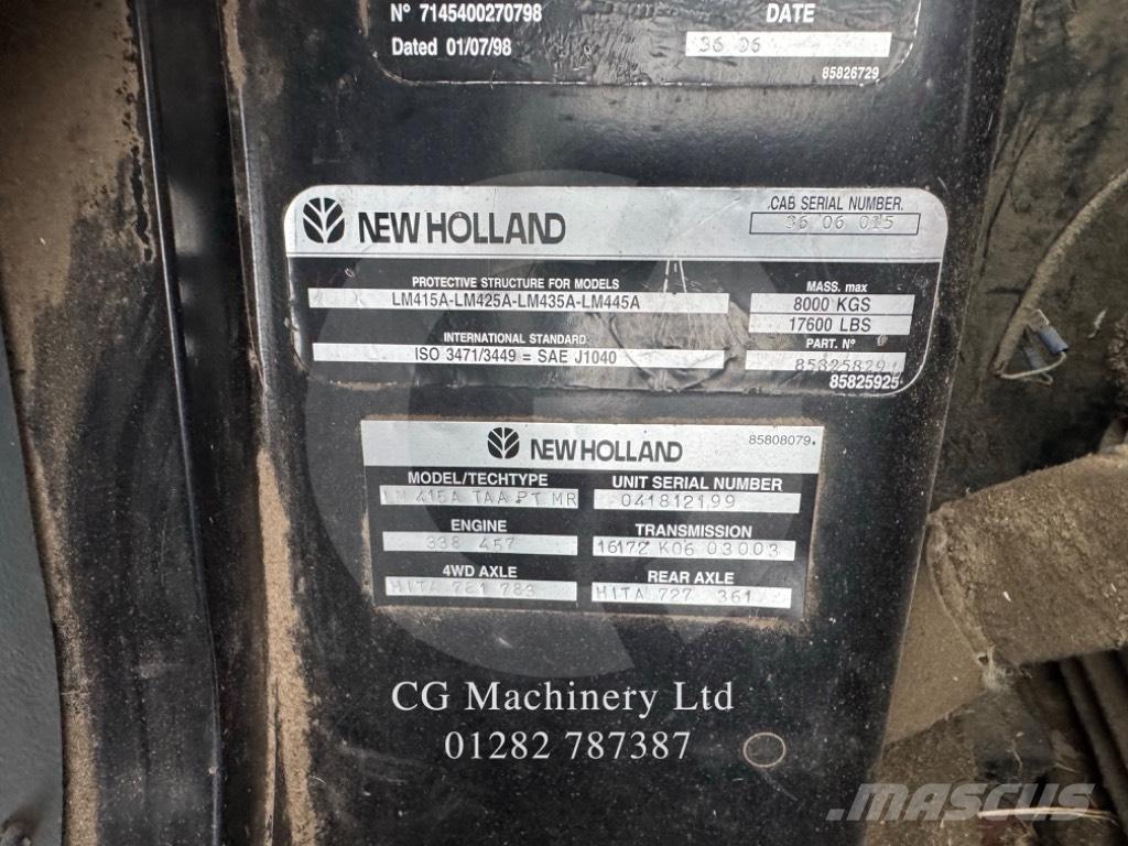 New Holland LM 415 A Lauksaimniecības pacēlāji